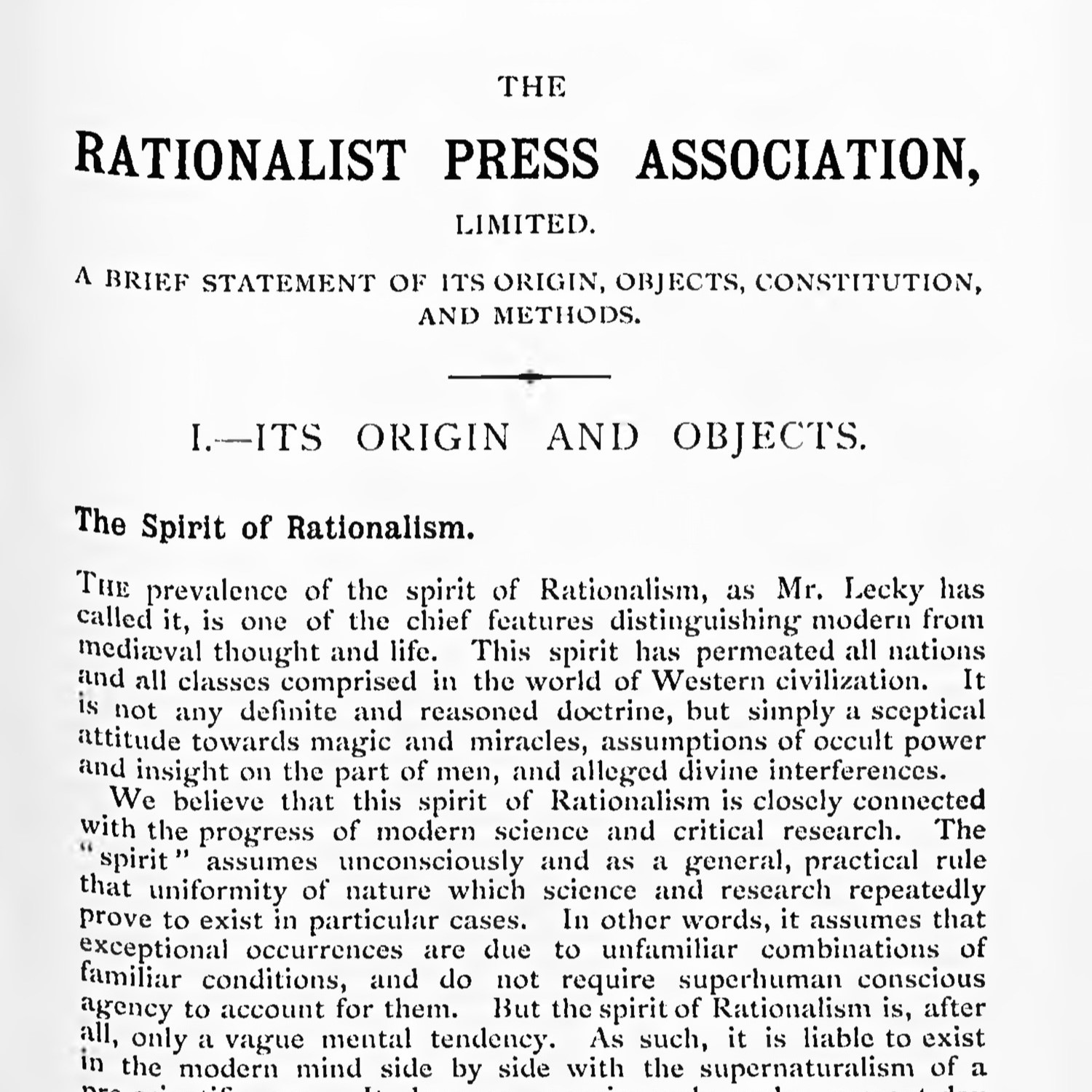 The Rationalist Press Association (1900)